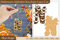 Halloween Keychain Alphabet SVG