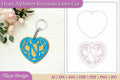 Alphabet Keychain Heart SVG Bundle