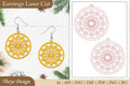 Mandala Laser Cut Earrings SVG Bundle