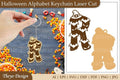 Halloween Keychain Alphabet SVG