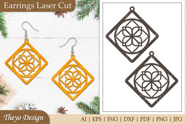 Mandala Lasercut Earrings SVG Bundle