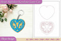 Alphabet Keychain from Heart Alphabet Keychain SVG