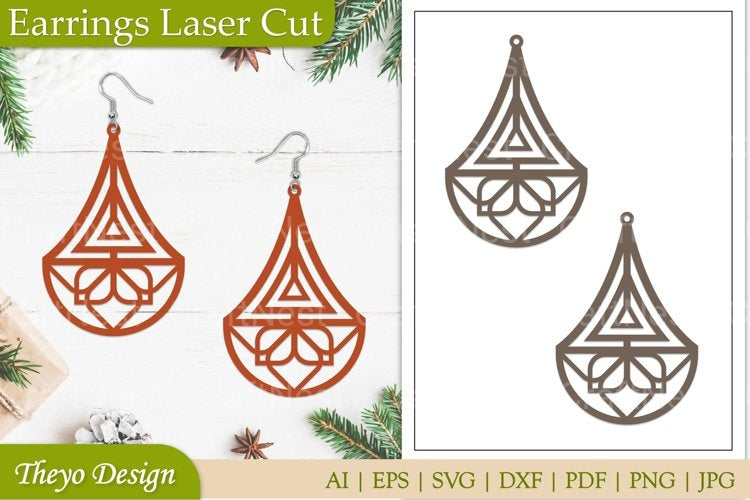 Lasercut Mandala Earrings SVG Bundle