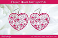 Flower Heart Earrings SVG Bundle