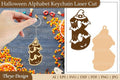Halloween Keychain Alphabet SVG
