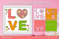 Love D Layered Papercut SVG Bundle