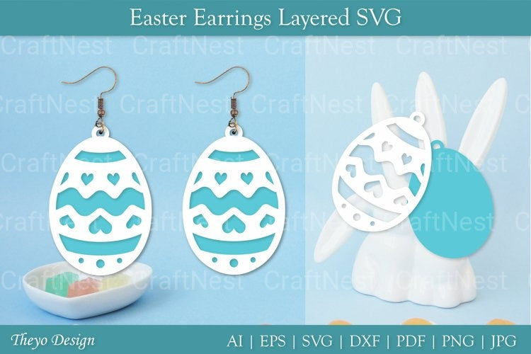 Easter Egg Earrings SVG Bundle
