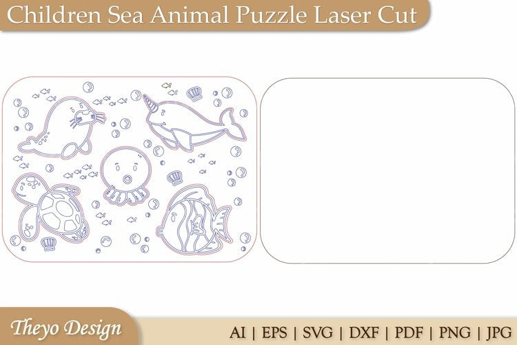 Sea Animal Puzzle SVG Bundle