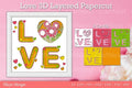 Love D Layered Papercut SVG Bundle