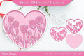 Heart D Layered Papercut SVG Bundle