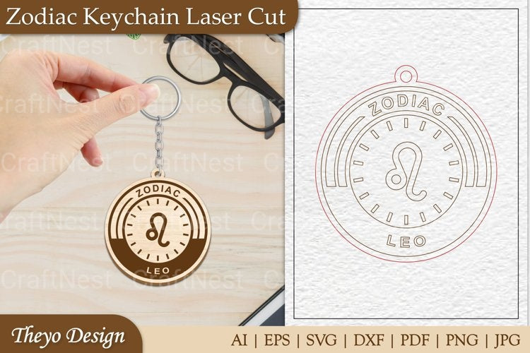 Zodiac Keychain SVG Bundles