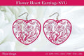 Flower Heart Earrings SVG Bundle