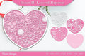 Heart D Layered Papercut SVG Bundle