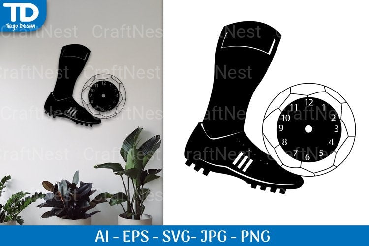 Soccer Kick Clock SVG Bundle