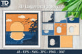 Tropical Beach Sunset D Shadow Box Scene Papercut SVG