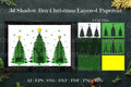 Shadow Box Christmas Scene Layered Papercut SVG