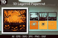 Shadow Helloween Layered Papercut SVG