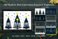 Shadow Box Christmas Scene Layered Papercut SVG
