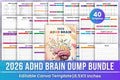 ADHD Printable Planner brain dump guide for better organization