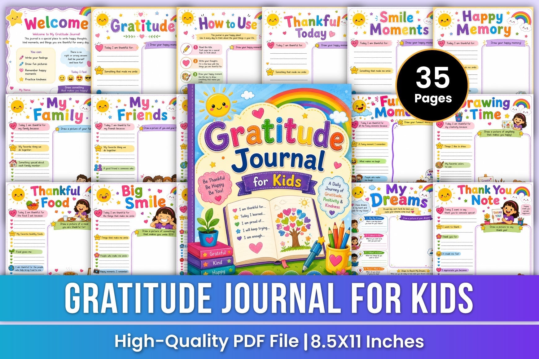 Gratitude For Kids Journal