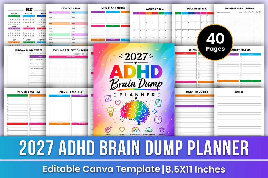 Adhd Brain Dump Planner