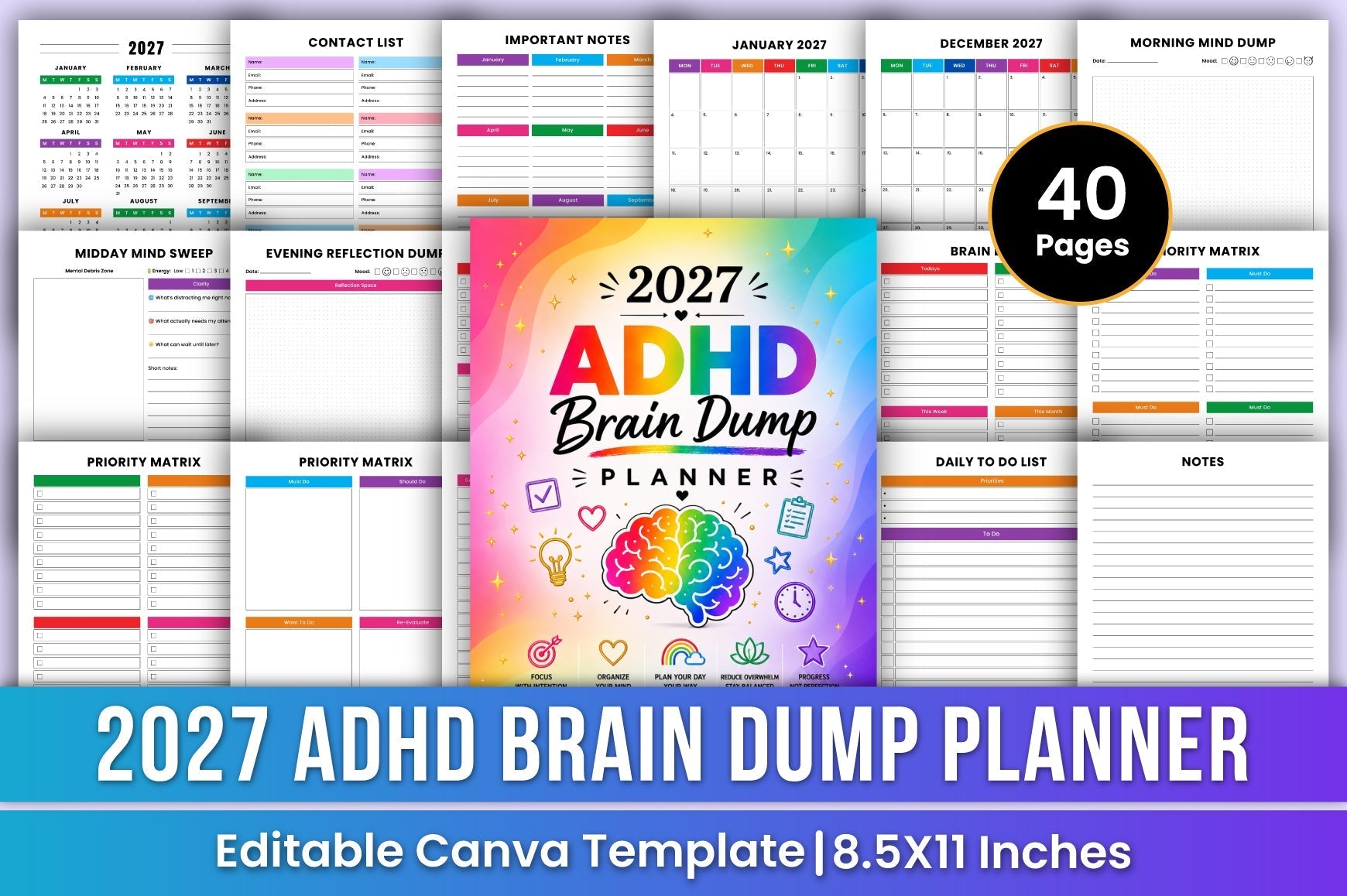 Adhd Brain Dump Planner