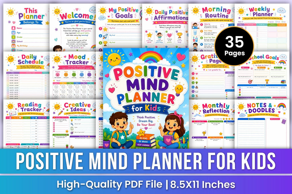 Positive Mind For Kids Planner