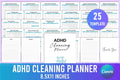 ADHD Printable Planner cleaning planner cover preview