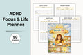 ADHD Focus Life Planner cover with printable life planning pages