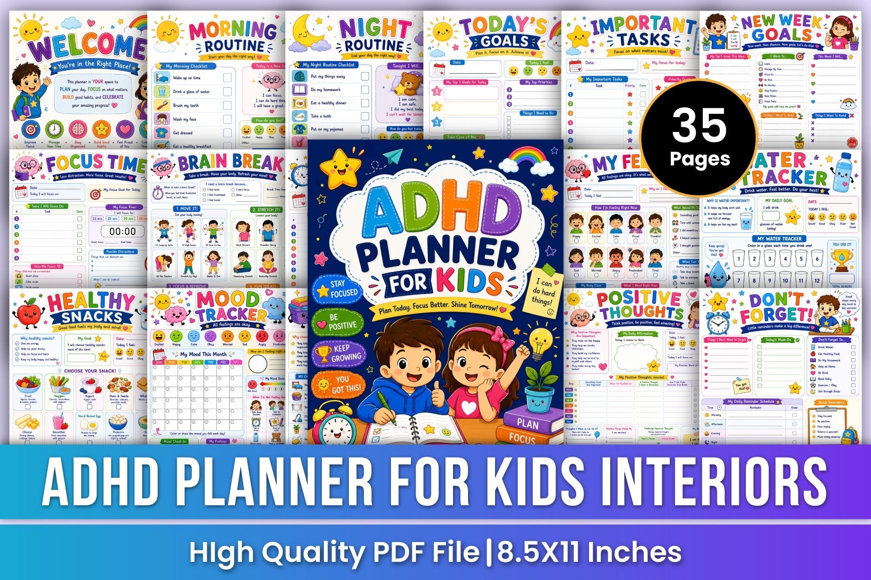 Adhd For Kids Planner