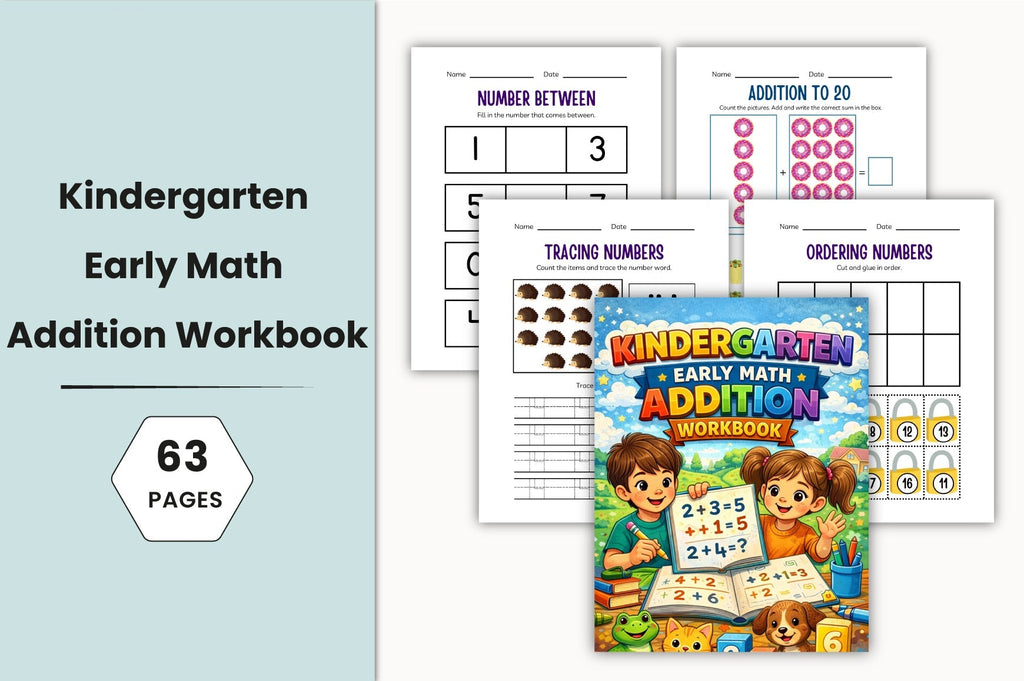 Kindergarten Early Math Addition Workbook