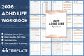 ADHD Life Planner for Better Organization cover with printable planner pages
