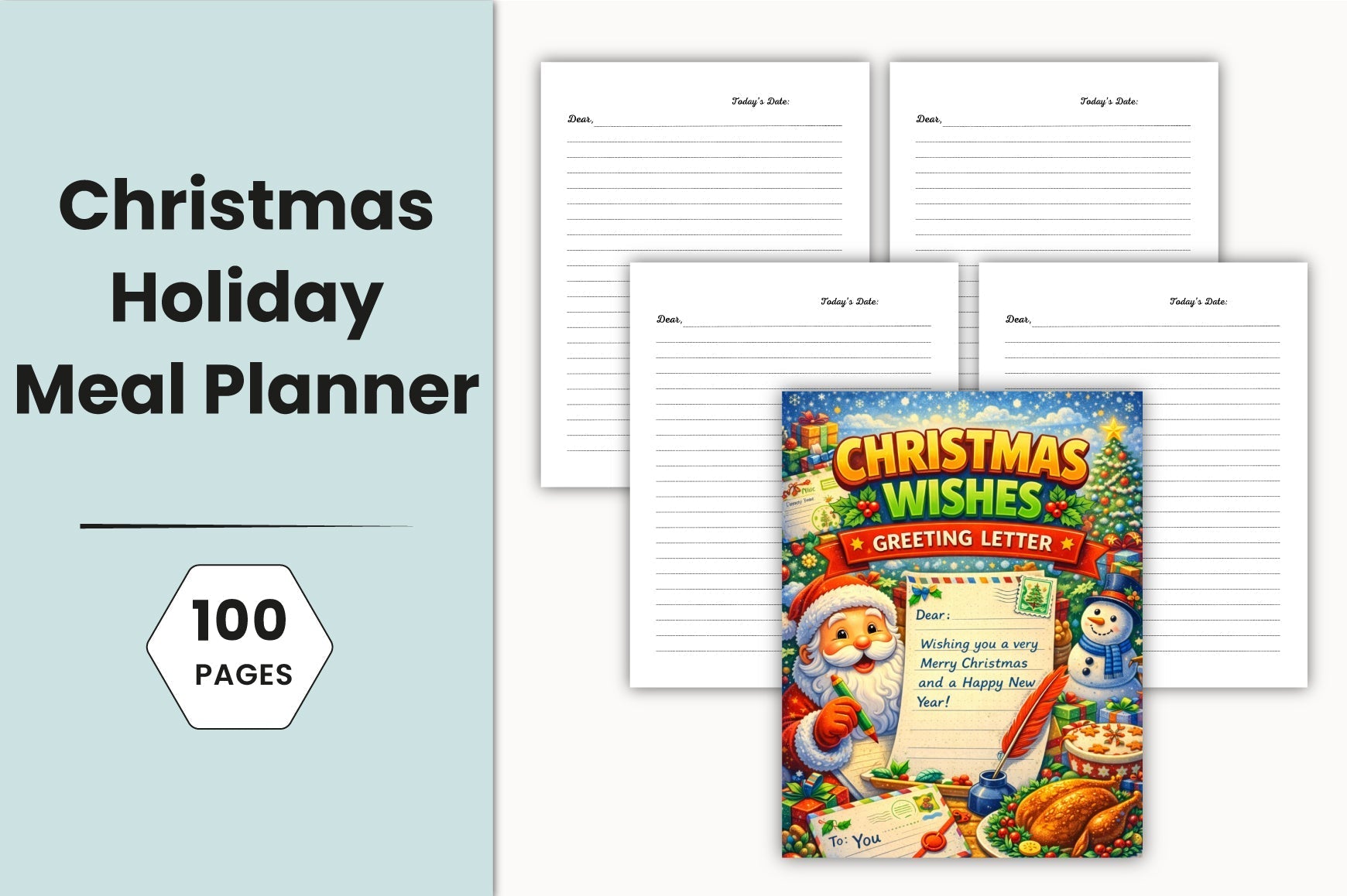 Christmas Wishes Greeting Letter Planner