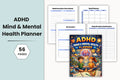 ADHD Mind Mental Health Planner printable wellness planner cover