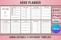 ADHD Planner for Effective Organization printable planner cover with daily planning templates