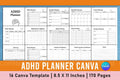 ADHD Printable Planner Canva template cover page for ADHD Brain Boost system