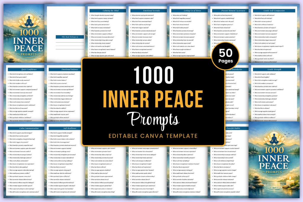 Inner Peace Prompts for Mindfulness and Relaxation
