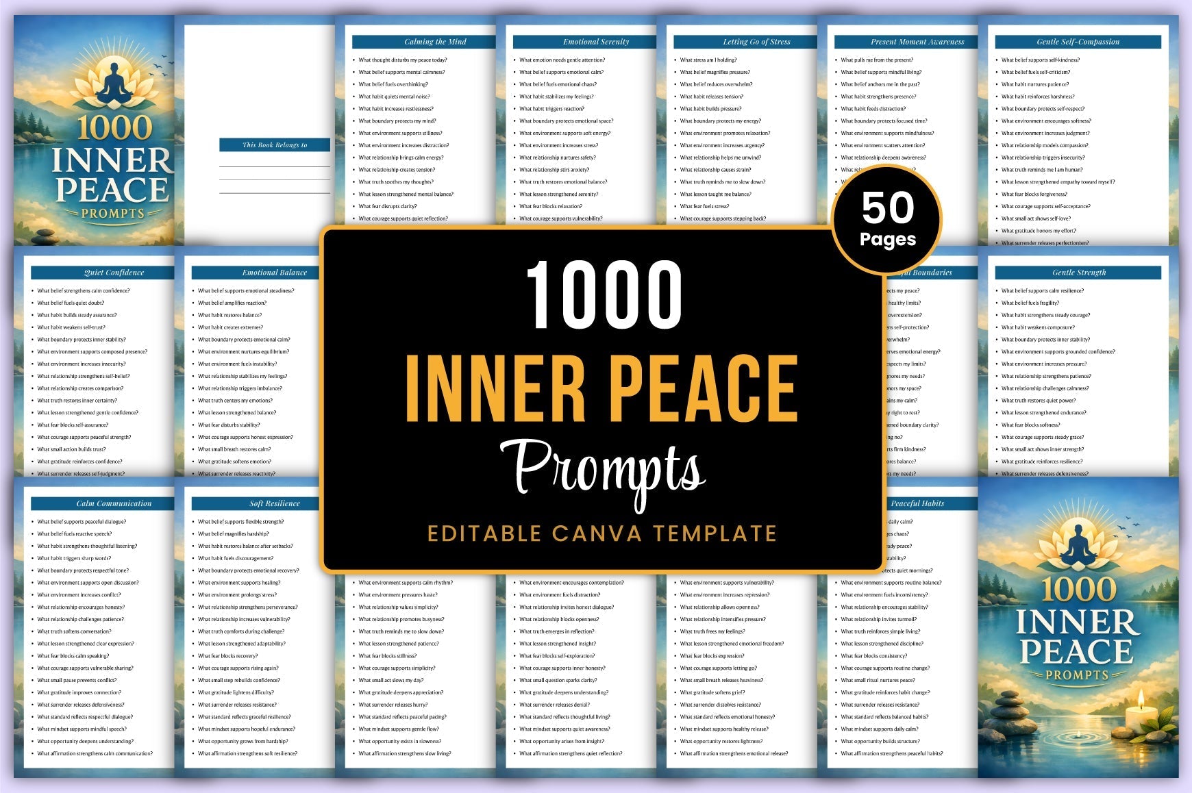 Inner Peace Prompts for Mindfulness and Relaxation