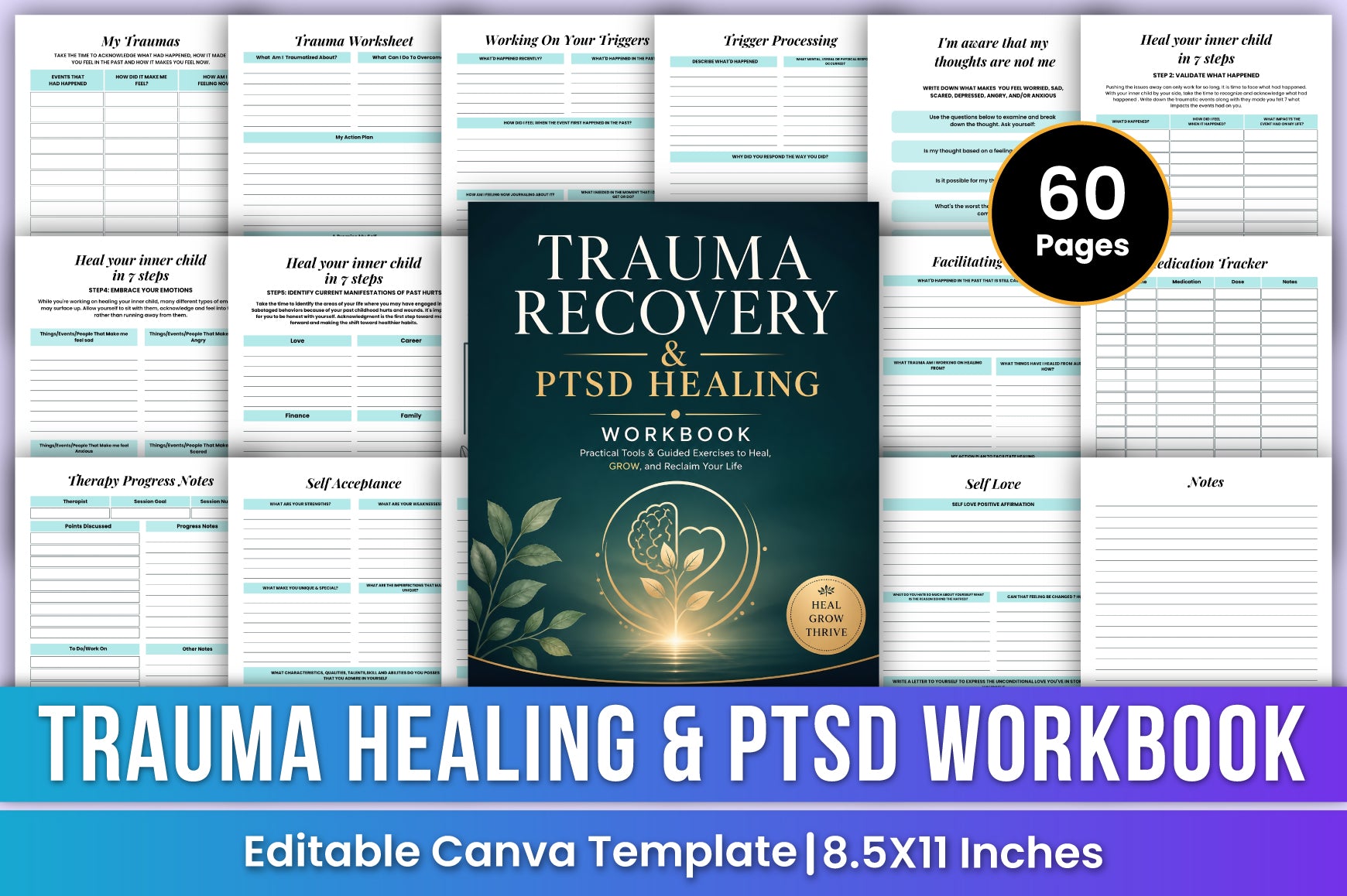 Trauma Healing Ptsd Workbook
