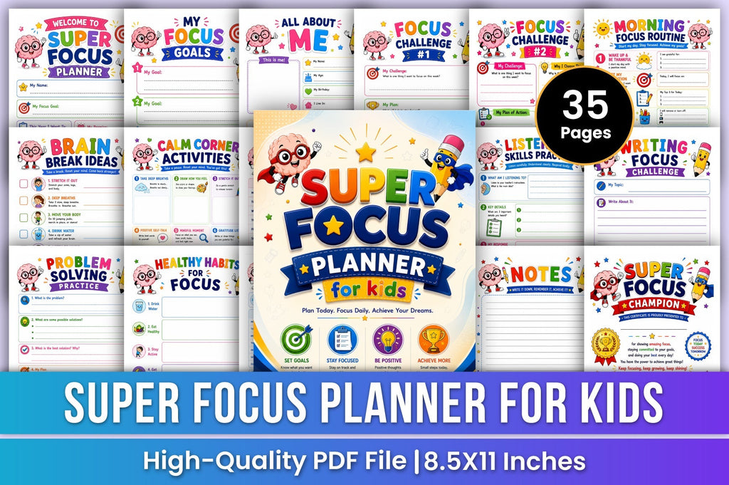 Super Focus For Kids Planner