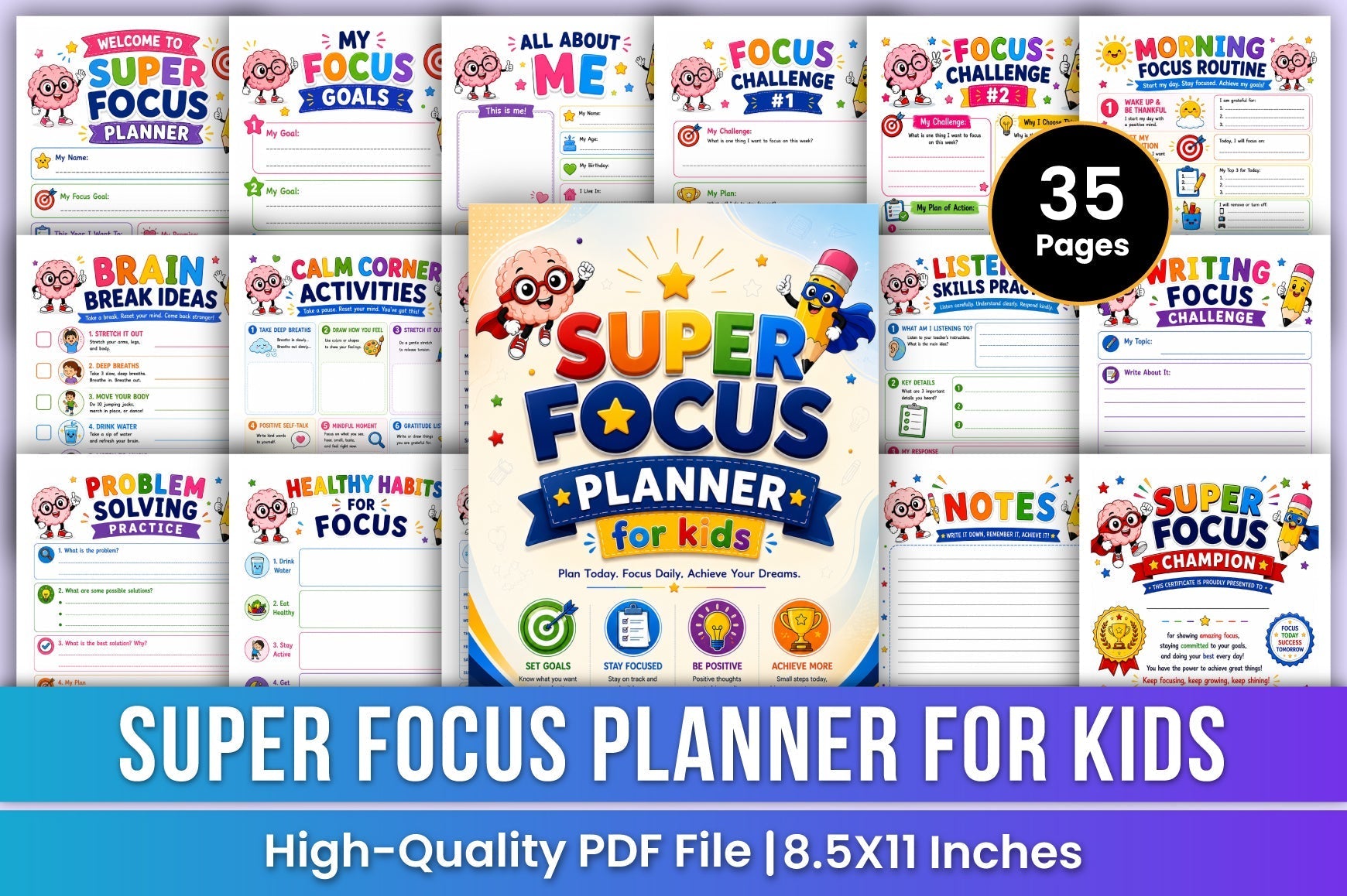 Super Focus For Kids Planner