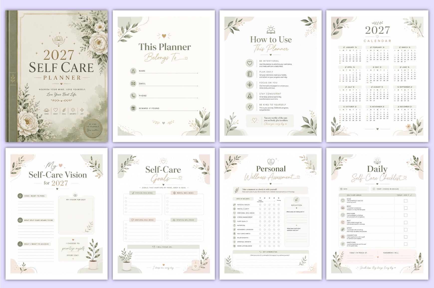 Self Care Planner