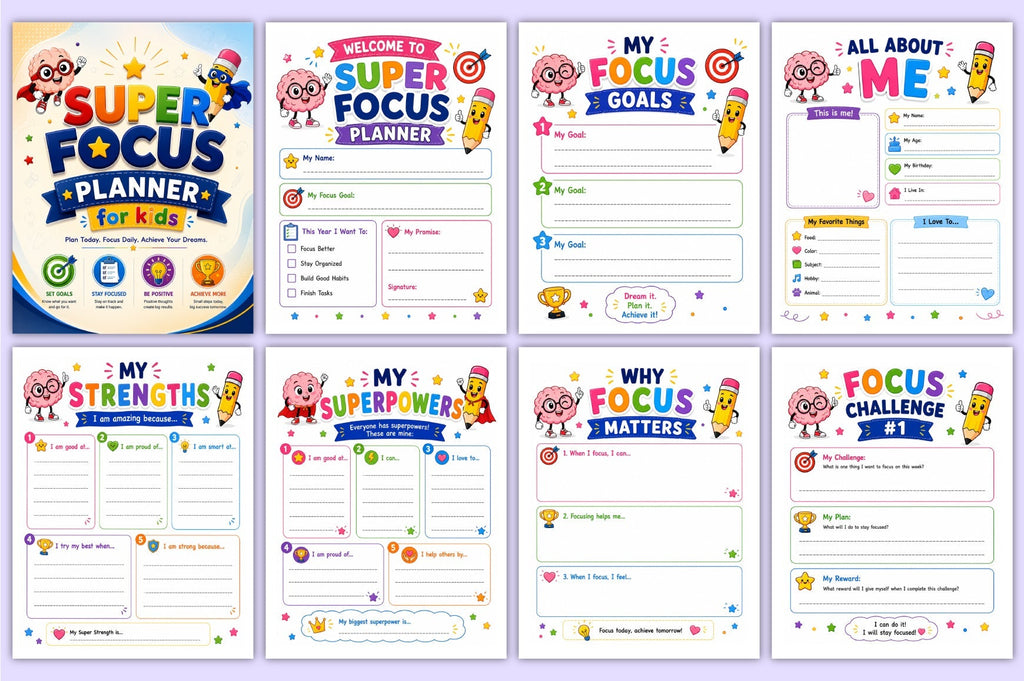 Super Focus For Kids Planner