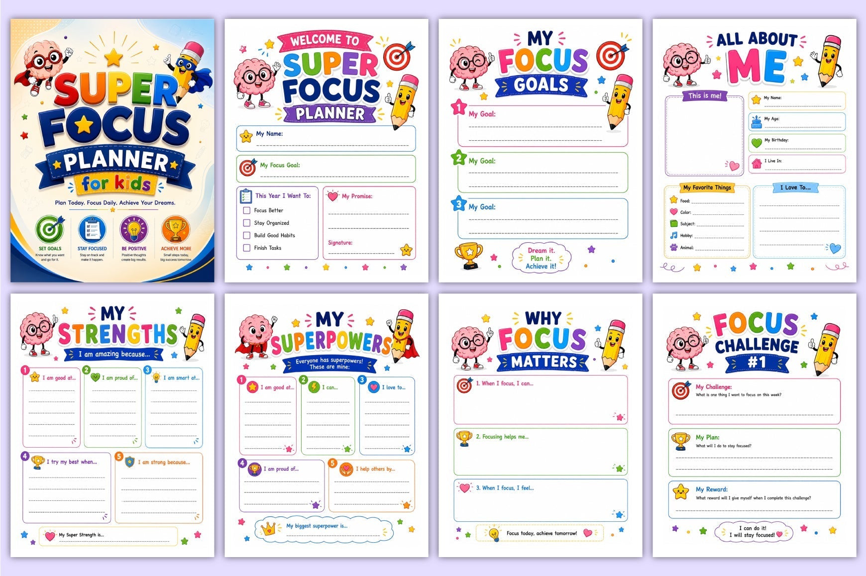 Super Focus For Kids Planner