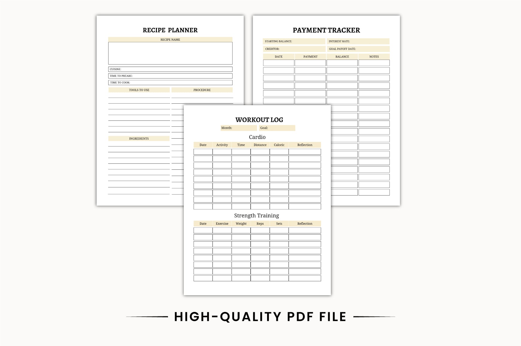 ADHD Focus Life Planner featuring focus and productivity worksheets