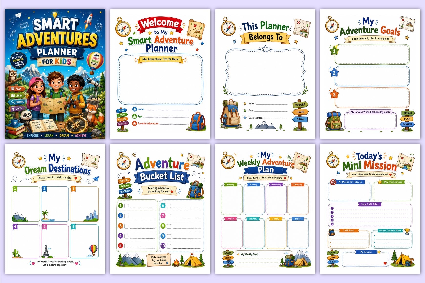 Smart Adventures For Kids Planner