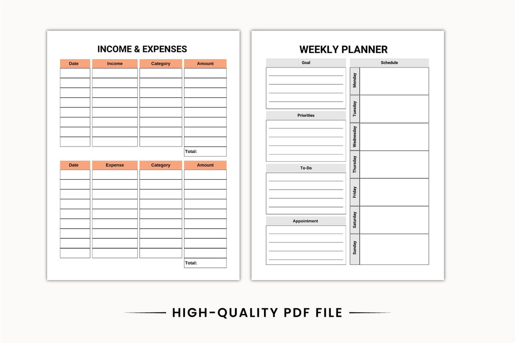 ADHD Focus Planner for Improved Concentration Worksheets
