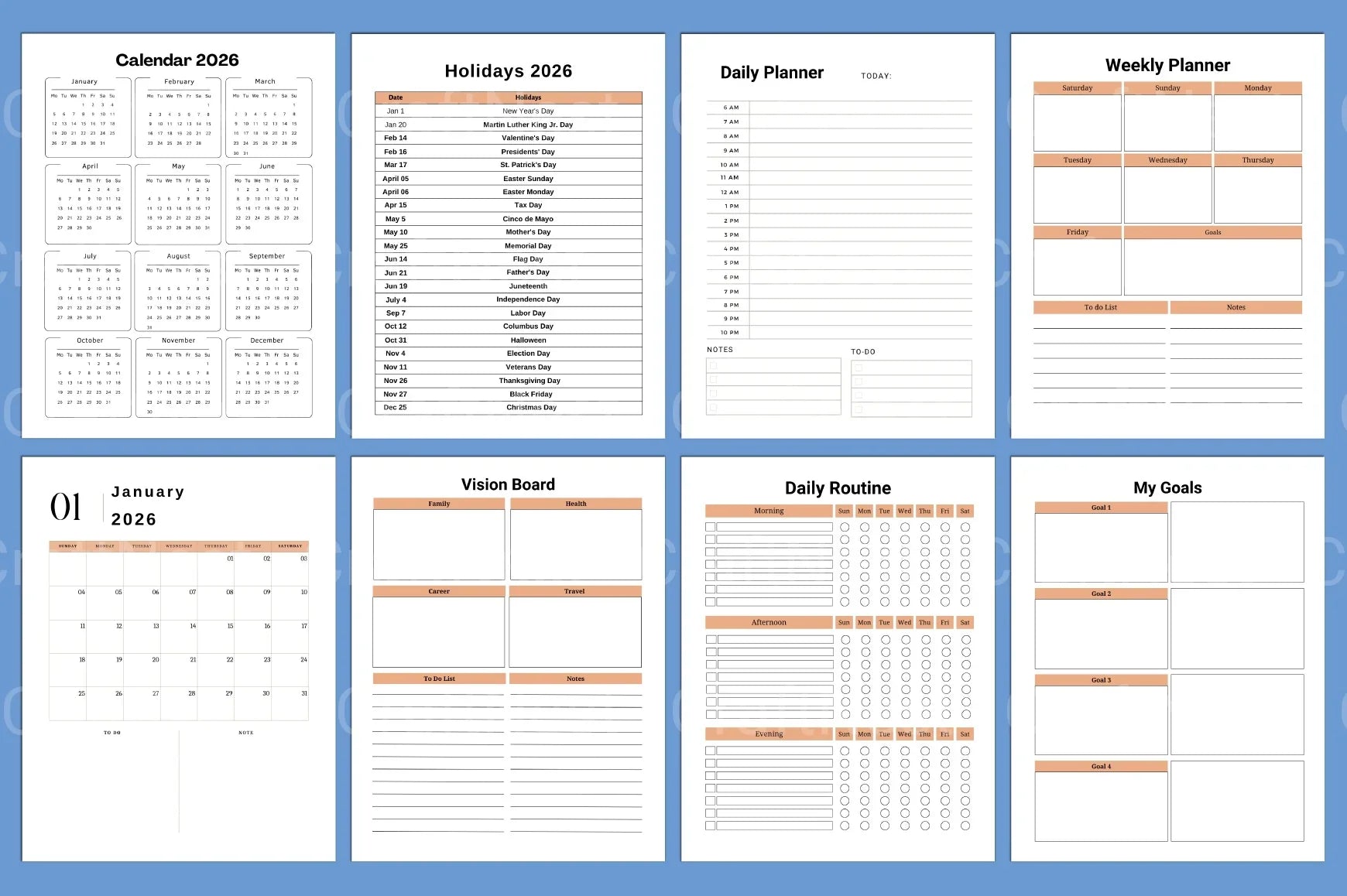 ADHD Life Planner for Better Organization daily planning worksheets