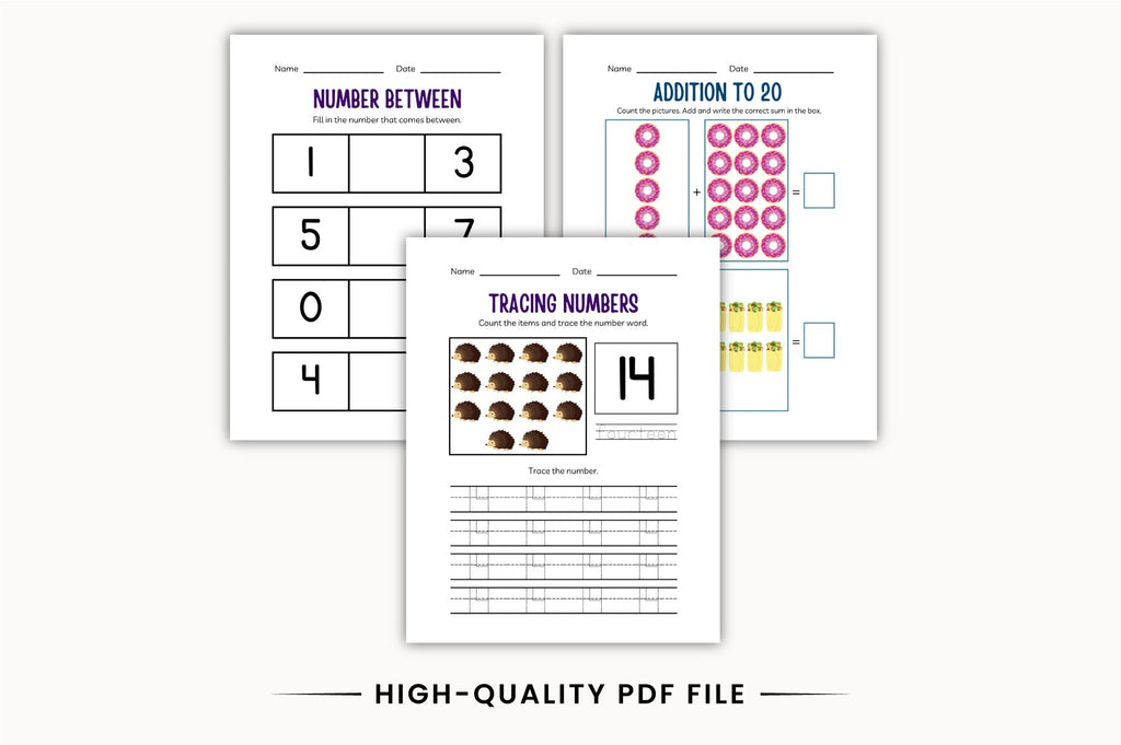 Kindergarten Early Math Addition Workbook