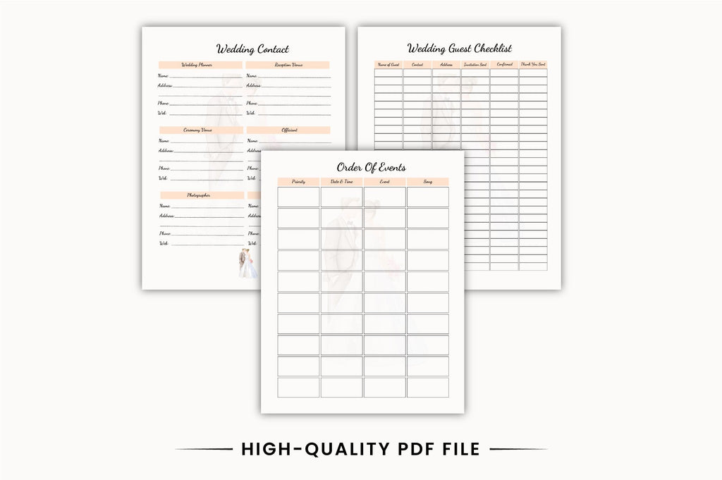 Wedding Planning Guide Planner